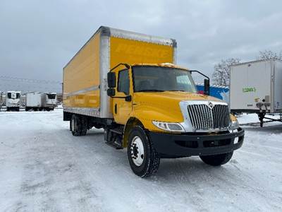 International MV607 Box Truck - 220HP, 6 Speed Automatic, Roll up Door