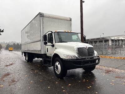 International MV607 Box Truck - 220HP, 6 Speed Automatic, Roll up Door