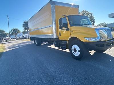 International MV607 Box Truck - 220HP, 6 Speed Automatic, Roll up Door