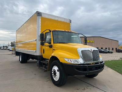 International MV607 Box Truck - 220HP, 6 Speed Automatic, Roll up Door