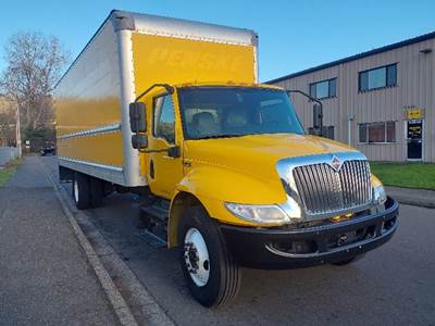 International MV607 Box Truck - 220HP, 6 Speed Automatic, Roll up Door