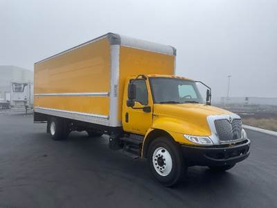 International MV607 Box Truck - 220HP, 6 Speed Automatic, Roll up Door