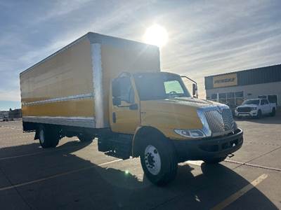 International MV607 Box Truck - 220HP, 6 Speed Automatic, Roll up Door