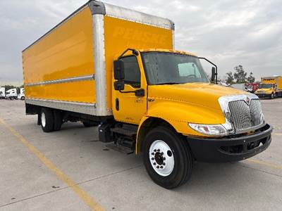 International MV607 Box Truck - 220HP, 6 Speed Automatic, Roll up Door