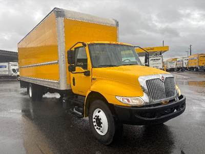International MV607 Box Truck - 220HP, 6 Speed Automatic, Roll up Door