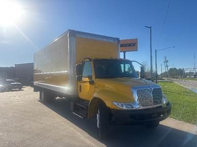 International MV607 Box Truck - 220HP, 6 Speed Automatic, Roll up Door