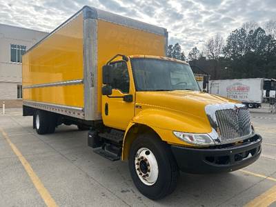 International MV607 Box Truck - 220HP, 6 Speed Automatic, Roll up Door