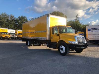 International MV607 Box Truck - 220HP, 6 Speed Automatic, Roll up Door