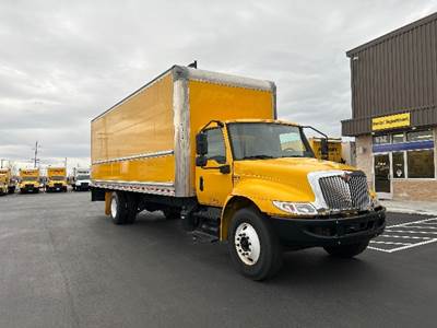 International MV607 Box Truck - 220HP, 6 Speed Automatic, Roll up Door