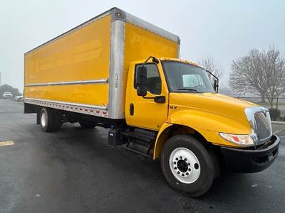 International MV607 Box Truck - 220HP, 6 Speed Automatic, Roll up Door