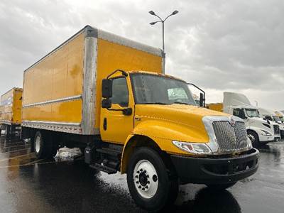 International MV607 Box Truck - 220HP, 6 Speed Automatic, Roll up Door