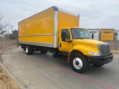 International MV607 Box Truck - 220HP, 6 Speed Automatic, Roll up Door