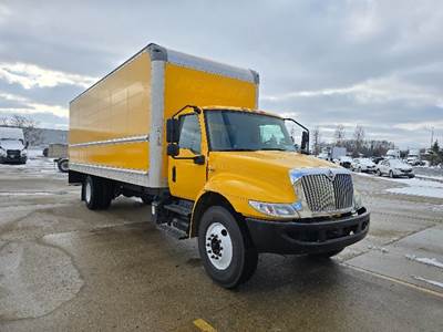 International MV607 Box Truck - 220HP, 6 Speed Automatic, Roll up Door
