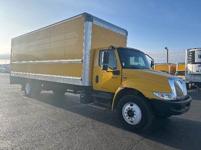 International MV607 Box Truck - 220HP, 6 Speed Automatic, Roll up Door