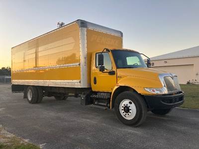 International MV607 Box Truck - 220HP, 6 Speed Automatic, Roll up Door