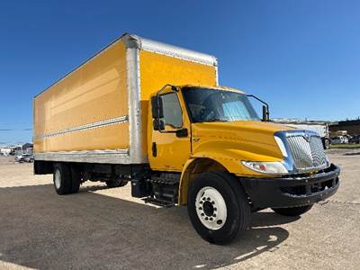International MV607 Box Truck - 220HP, 6 Speed Automatic, Roll up Door