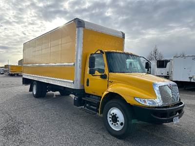 International MV607 Box Truck - 220HP, 6 Speed Automatic, Roll up Door