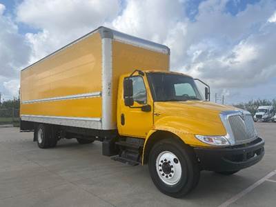 International MV607 Box Truck - 220HP, 6 Speed Automatic, Roll up Door