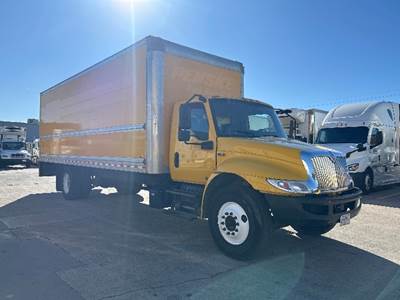 International MV607 Box Truck - 220HP, 6 Speed Automatic, Roll up Door