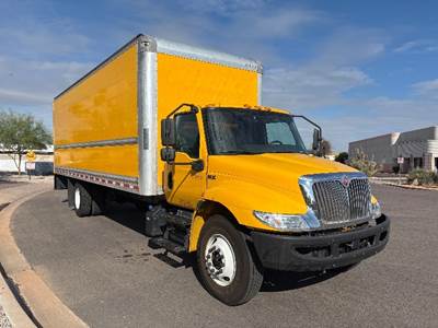 International MV607 Box Truck - 220HP, 6 Speed Automatic, Roll up Door