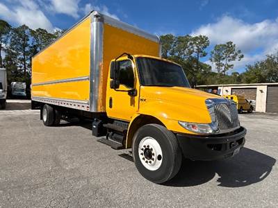 International MV607 Box Truck - 220HP, 6 Speed Automatic, Roll up Door