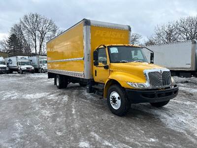 International MV607 Box Truck - 220HP, 6 Speed Automatic, Roll up Door