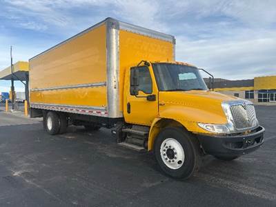 International MV607 Box Truck - 220HP, 6 Speed Automatic, Roll up Door