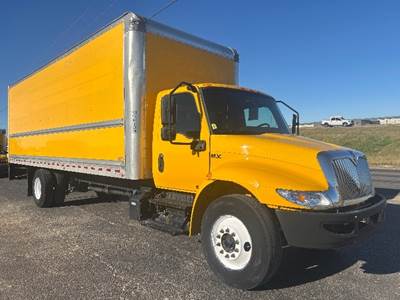 International MV607 Box Truck - 220HP, 6 Speed Automatic, Roll up Door
