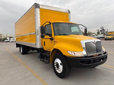 International MV607 Box Truck - 220HP, 6 Speed Automatic, Roll up Door