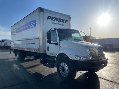 International MV607 Box Truck - 220HP, 6 Speed Automatic, Roll up Door