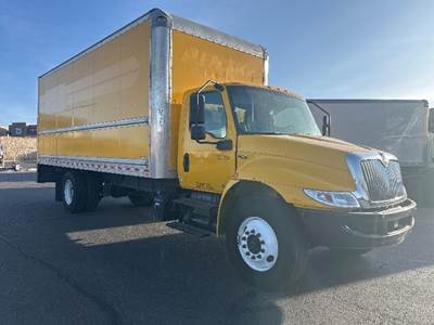 International MV607 Box Truck - 220HP, 6 Speed Automatic, Roll up Door