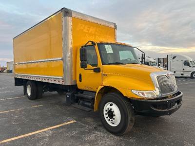 International MV607 Box Truck - 220HP, 7 Speed Automatic, Roll up Door