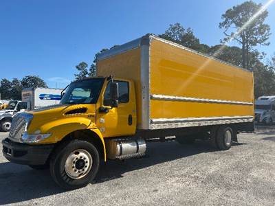 International MV607 Box Truck - 220HP, 6 Speed Automatic, Roll up Door