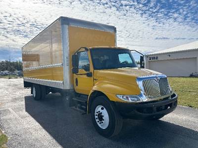 International MV607 Box Truck - 220HP, 6 Speed Automatic, Roll up Door