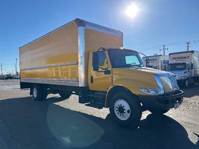 International MV607 Box Truck - 220HP, 6 Speed Automatic, Roll up Door
