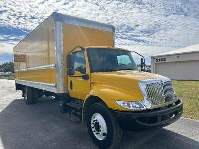 International MV607 Box Truck - 220HP, 6 Speed Automatic, Roll up Door