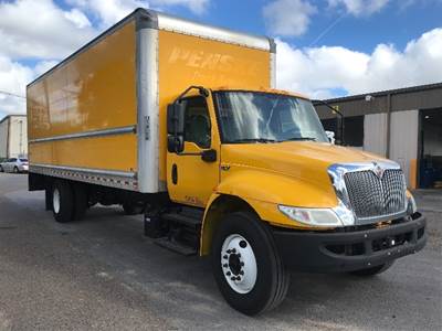 International MV607 Box Truck - 220HP, 6 Speed Automatic, Roll up Door