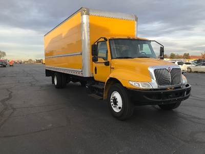 International MV607 Box Truck - 220HP, 6 Speed Automatic, Roll up Door