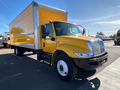 International MV607 Box Truck - 220HP, 6 Speed Automatic, Roll up Door