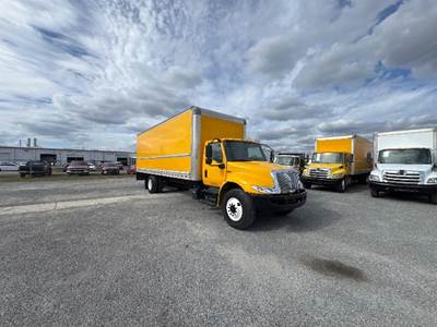 International MV607 Box Truck - 220HP, 6 Speed Automatic, Roll up Door