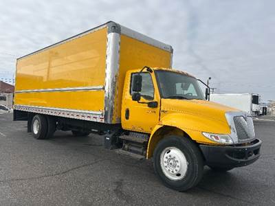 International MV607 Box Truck - 220HP, 6 Speed Automatic, Roll up Door