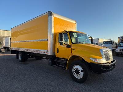 International MV607 Box Truck - 220HP, 6 Speed Automatic, Roll up Door