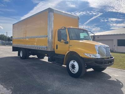 International MV607 Box Truck - 220HP, 6 Speed Automatic, Roll up Door