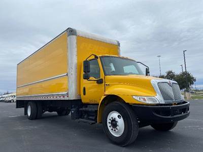 International MV607 Box Truck - 220HP, 6 Speed Automatic, Roll up Door