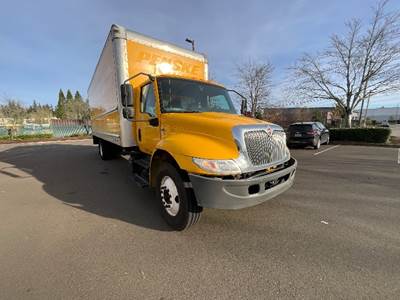 International MV607 Box Truck - 220HP, 6 Speed Automatic, Roll up Door