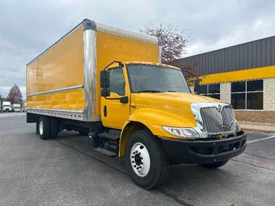 International MV607 Box Truck - 220HP, 6 Speed Automatic, Roll up Door