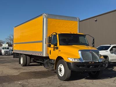 International MV607 Box Truck - 220HP, 6 Speed Automatic, Roll up Door