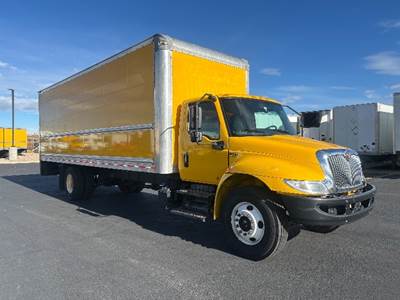 International MV607 Box Truck - 220HP, 6 Speed Automatic, Roll up Door