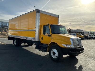 International MV607 Box Truck - 220HP, 6 Speed Automatic, Roll up Door