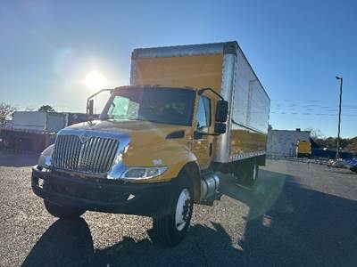 International MV607 Box Truck - 220HP, 6 Speed Automatic, Roll up Door